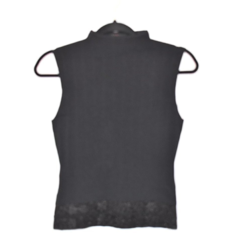 Cyrus Sleeveless High Mock Neck Top Medium